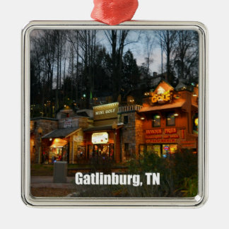 Ornement Carré Argenté Gatlinburg, Tennessee