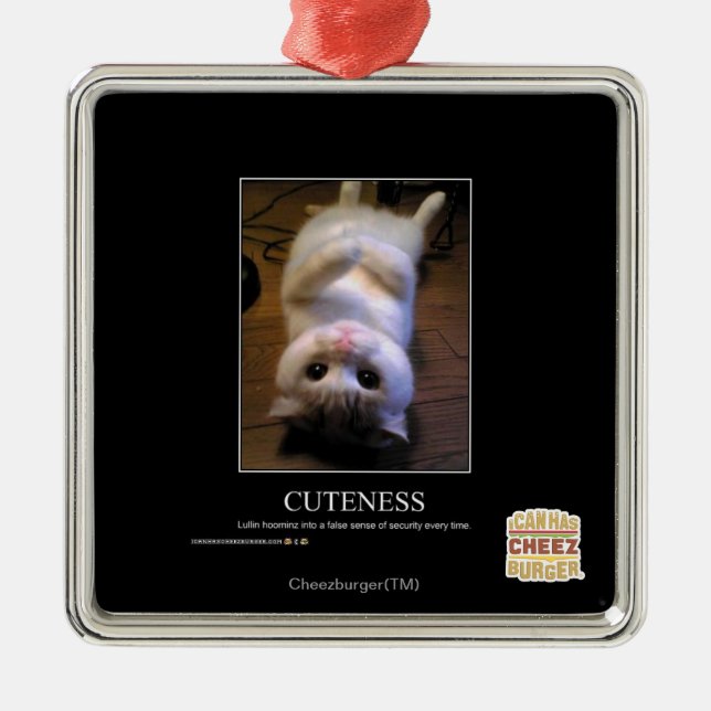 Ornement Carré Argenté Gentillesse (Devant)