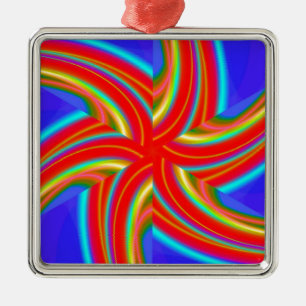 Ornement Carré Argenté géométrique 160614 (04)