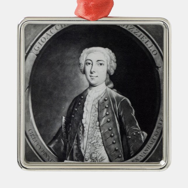 Ornement Carré Argenté Gioacchino Conti, "Gizziello", (Devant)