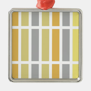 Ornement Carré Argenté Gold Silver Bronze Metal Hues