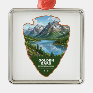 Ornement Carré Argenté Golden Ears Provincial Park Arrowhead