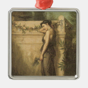 Ornement Carré Argenté Gone Mais Pas Oublié (John William Waterhouse)