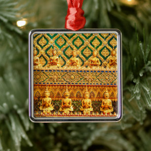 Ornement Carré Argenté Grand Palace In Bangkok, Thaïlande