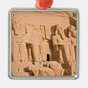Ornement Carré Argenté Grand Temple d'Abu Simbel - Ramsès II - Égypte
