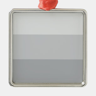 Ornement Carré Argenté Gris argenté rayé