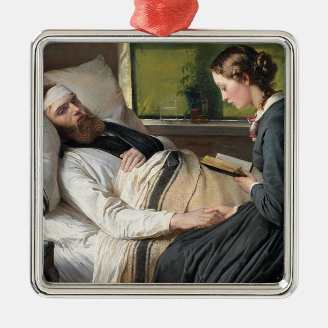 Ornement Carré Argenté Guerrier blessé (par Elisabeth Jerichau-Baumann) (Devant)