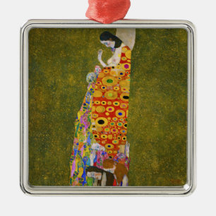 Ornement Carré Argenté Gustav Klimt - Espoir II