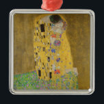 Ornement Carré Argenté Gustav Klimt "Le Baiser"<br><div class="desc">Chef-d'oeuvre de Gustav Klimt : "The Kiss". "The Kiss", créé par le peintre autrichien Gustav Klimt. Il est considéré comme son oeuvre la plus célèbre. Il le peignit entre 1907 et 1908, point culminant de sa "période d'or", lorsqu'il peignit un certain nombre d'oeuvres utilisant la feuille d'or. L'Autriche considère le...</div>