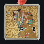 Ornement Carré Argenté Gustav Klimt - Réalisation, Stoclet Frieze<br><div class="desc">L'Arbre de Vie,  La Frieze Stoclet,  Amateurs de réalisation - Gustav Klimt,  Carton,  1909</div>