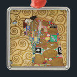 Ornement Carré Argenté Gustav Klimt - Réalisation, Stoclet Frieze<br><div class="desc">L'Arbre de Vie,  La Frieze Stoclet,  Amateurs de réalisation - Gustav Klimt,  Carton,  1909</div>