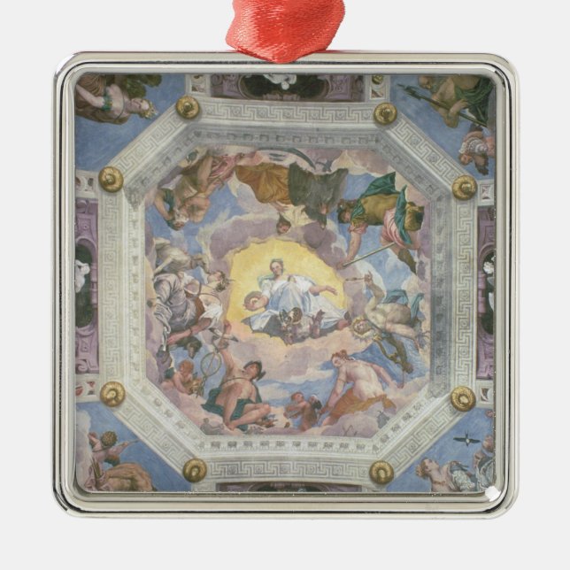 Ornement Carré Argenté Harmonie universelle, ou amour divin, du ceilin (Devant)