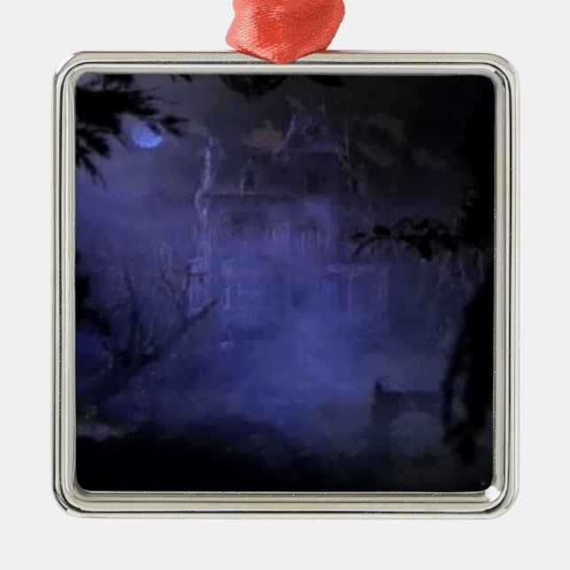 Ornement Carré Argenté Haunted Hill House Ornament (Devant)