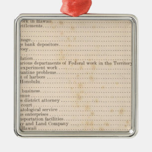 Ornement Carré Argenté Hawaï 5