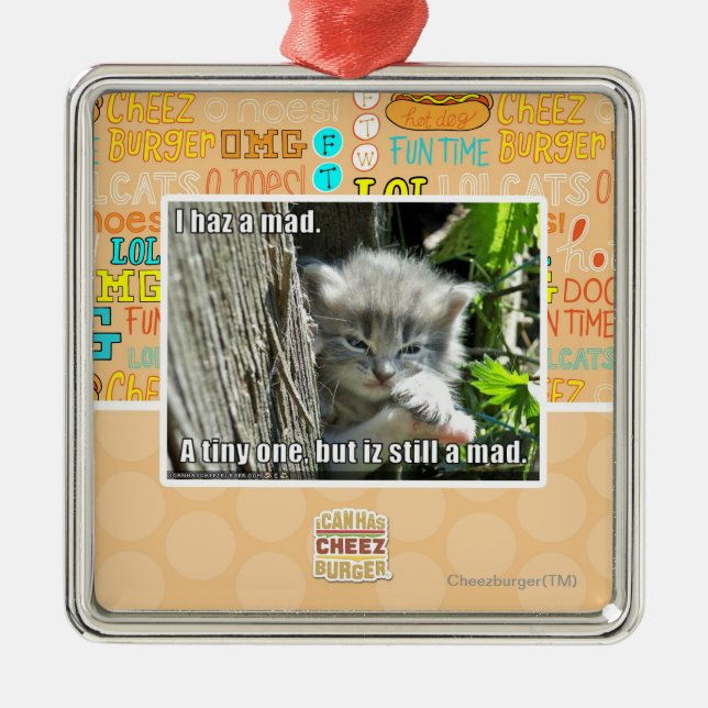 Ornement Carré Argenté Haz I un fou (Devant)