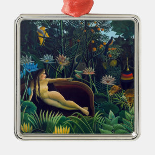 Ornement Carré Argenté Henri Rousseau - The Dream / Le Reve