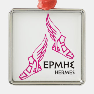 Ornement Carré Argenté Hermes/Ermis - un des 12 dieux grecs