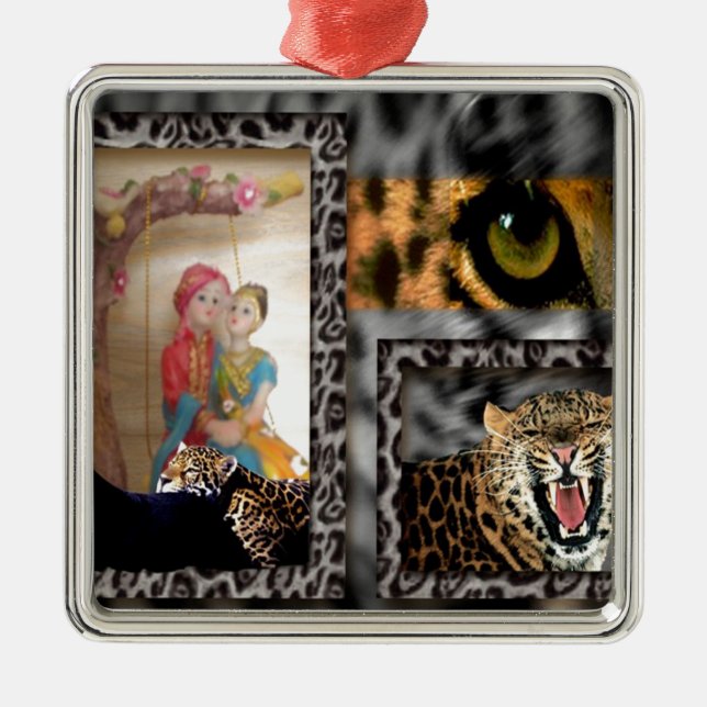 Ornement Carré Argenté Héros de Saint Valentin (Devant)