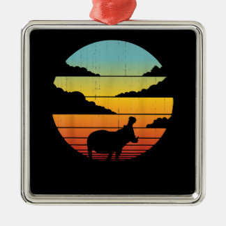 Ornement Carré Argenté Hippopotame des années 60 les années 70 Hippo | Hi