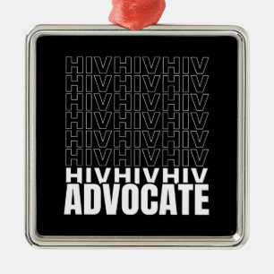Ornement Carré Argenté HIV HIV HIV HIV HIV HIV Advocate