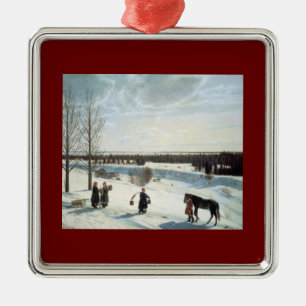 Ornement Carré Argenté Hiver russe - Nikifor Krylov