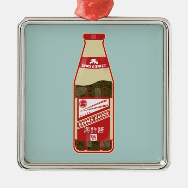 Ornement Carré Argenté Hoisin Sauce Cantonais (Devant)