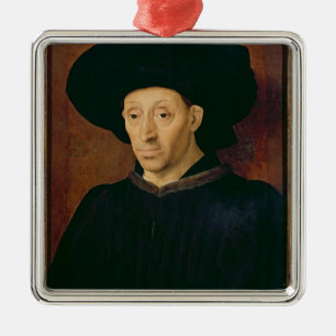 Ornement Carré Argenté Homme avec un verre de vin