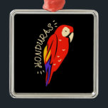 Ornement Carré Argenté Honduras Parrot<br><div class="desc">Honduras Parrot</div>