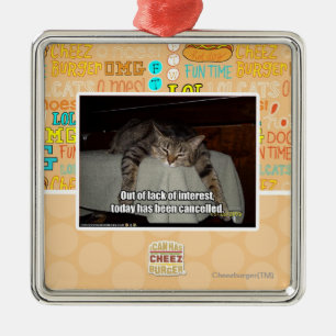 Ornement Carré Argenté Hors du manque d'intérêt