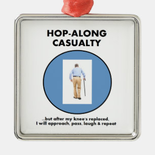 Ornement Carré Argenté Houblon-le long de l'accident - attendez jusqu'à