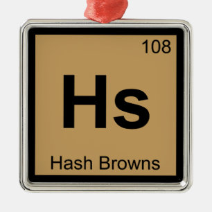 Ornement Carré Argenté Hs - Galette de pommes de terre chimie symbole du