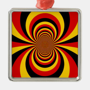 Ornement Carré Argenté I Love Germany National Flag Colors Art Print