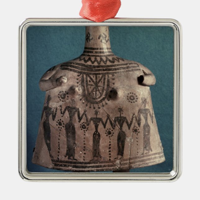 Ornement Carré Argenté Idole de Bell, de Thebes, Boeotia, c.700 AVANT (Devant)