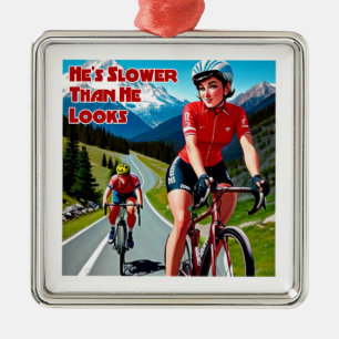 Ornement Carré Argenté Il est plus lent qu'il n'a l'air d'un cyclisme sim