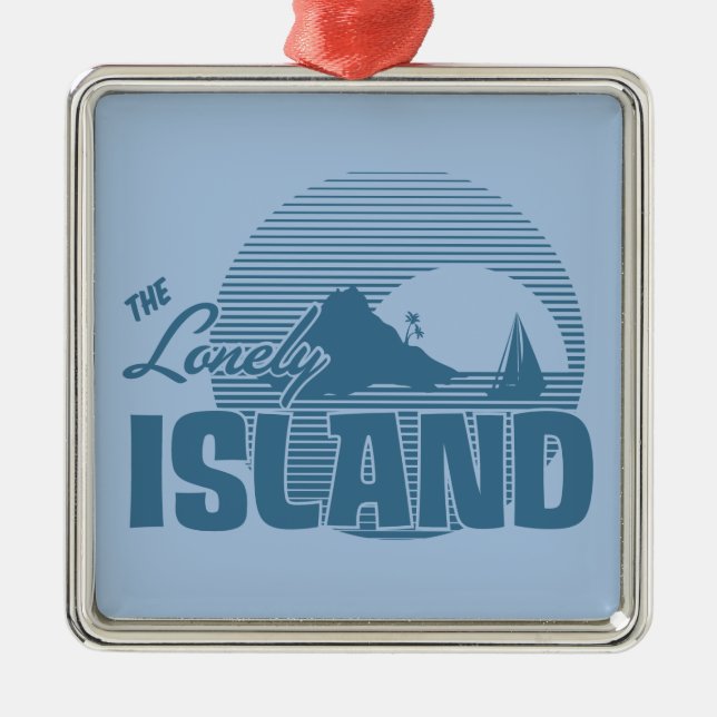 Ornement Carré Argenté Île de Dookie - bleu (Devant)