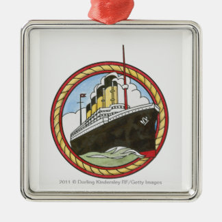 Ornement Carré Argenté Illustration de Titanic