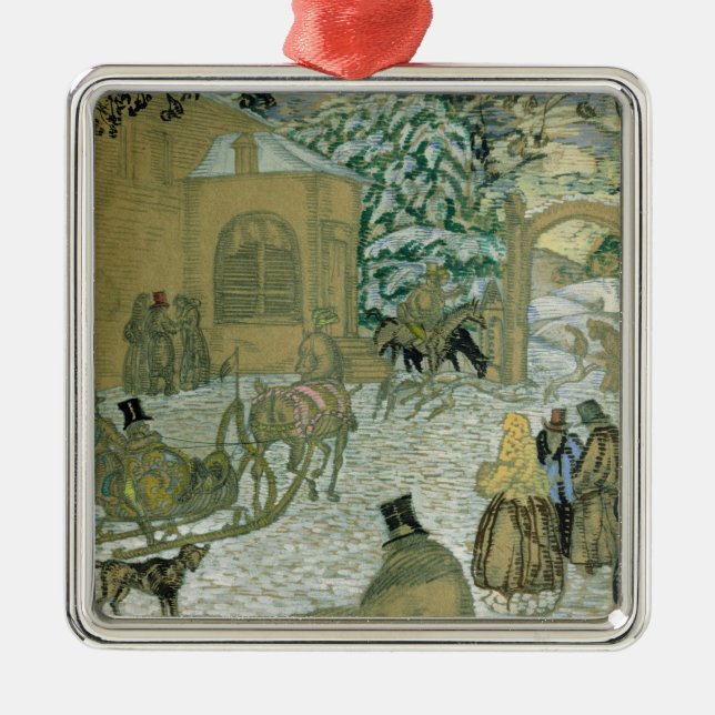 Ornement Carré Argenté Illustraton pour "Dubrovsky", par Alexandre (Devant)