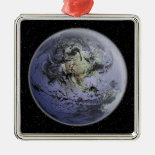 Ornement Carré Argenté Image augmentée par Digital de la pleine terre