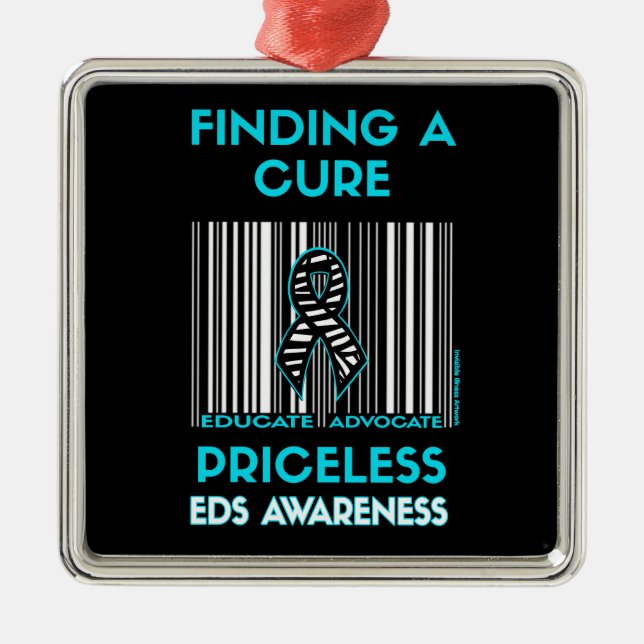 Ornement Carré Argenté Inestimable...Ornement métallique EDS (Devant)