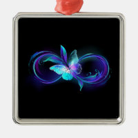 Infinité brillante avec papillon magique