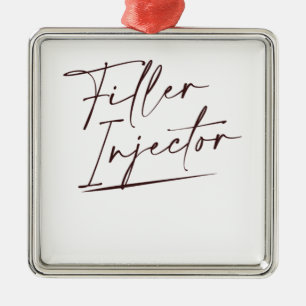 Ornement Carré Argenté Injecteur de remplissage Injecteur cosmétique Inje