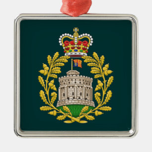 Ornement Carré Argenté Insigne de la Chambre de Windsor