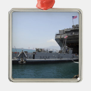 Ornement Carré Argenté Installation de l'utilitaire d'embarcation de déba