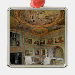 Ornement Carré Argenté Intérieur du 'Salle Louis XIV