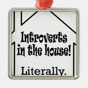 Ornement Carré Argenté Introverts dans la maison !