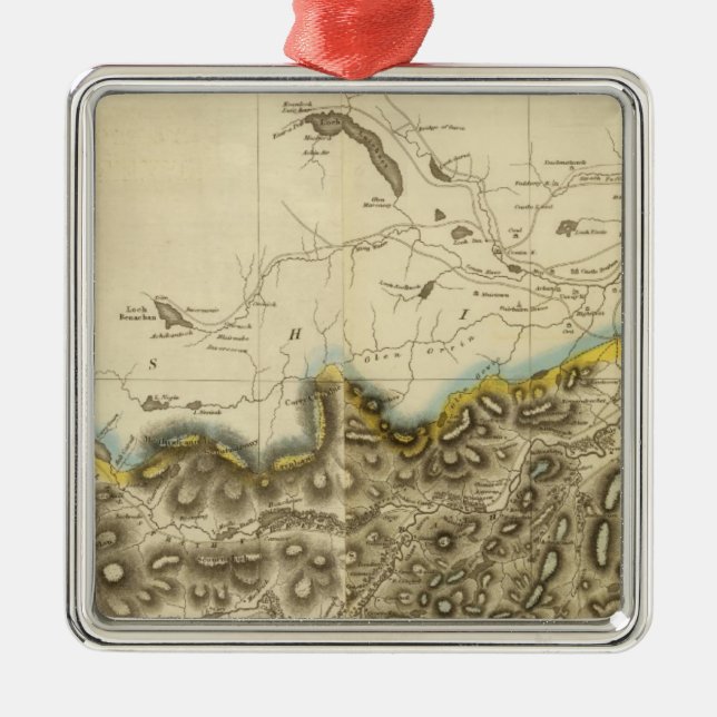 Ornement Carré Argenté Inverness composé Shire (Devant)