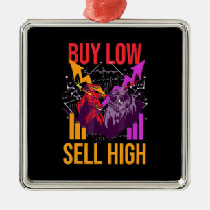 Ornement Carré Argenté Investisseur Acheter Faible Vente Élevée