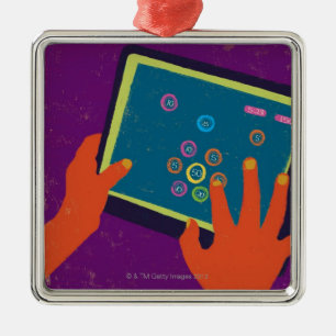 Ornement Carré Argenté iPad