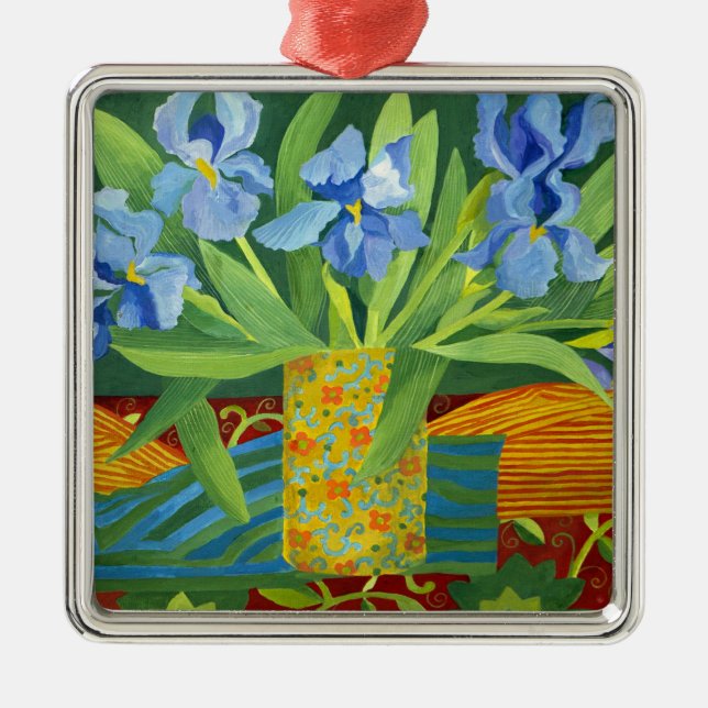 Ornement Carré Argenté Iris 2014 (Devant)