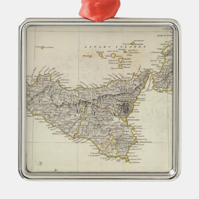 Ornement Carré Argenté Italie III (Devant)